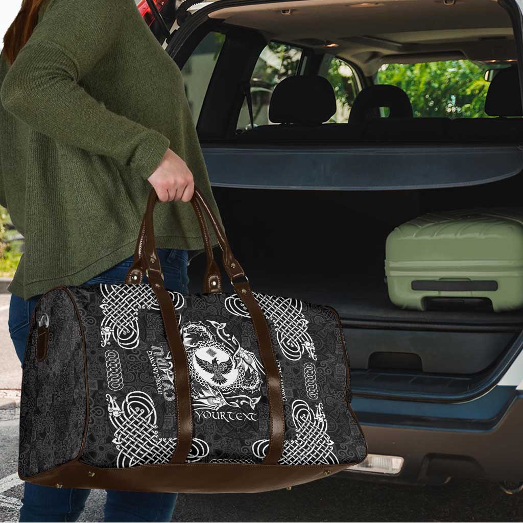 Personalized Glamorgan Morgannwg Travel Bag Black Raven Celtic-inspired - Wonder Print Shop