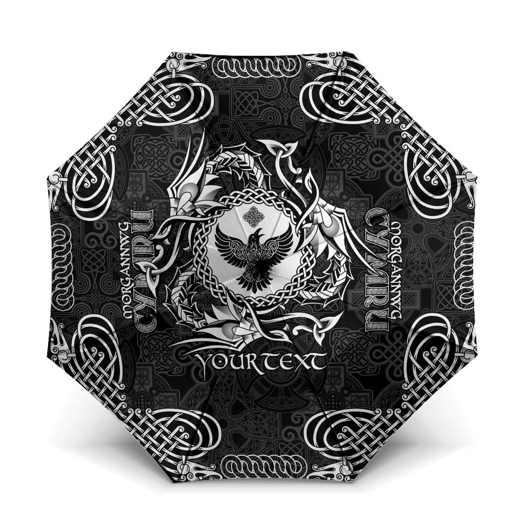 Personalized Glamorgan Morgannwg Umbrella Black Raven Celtic-inspired - Wonder Print Shop