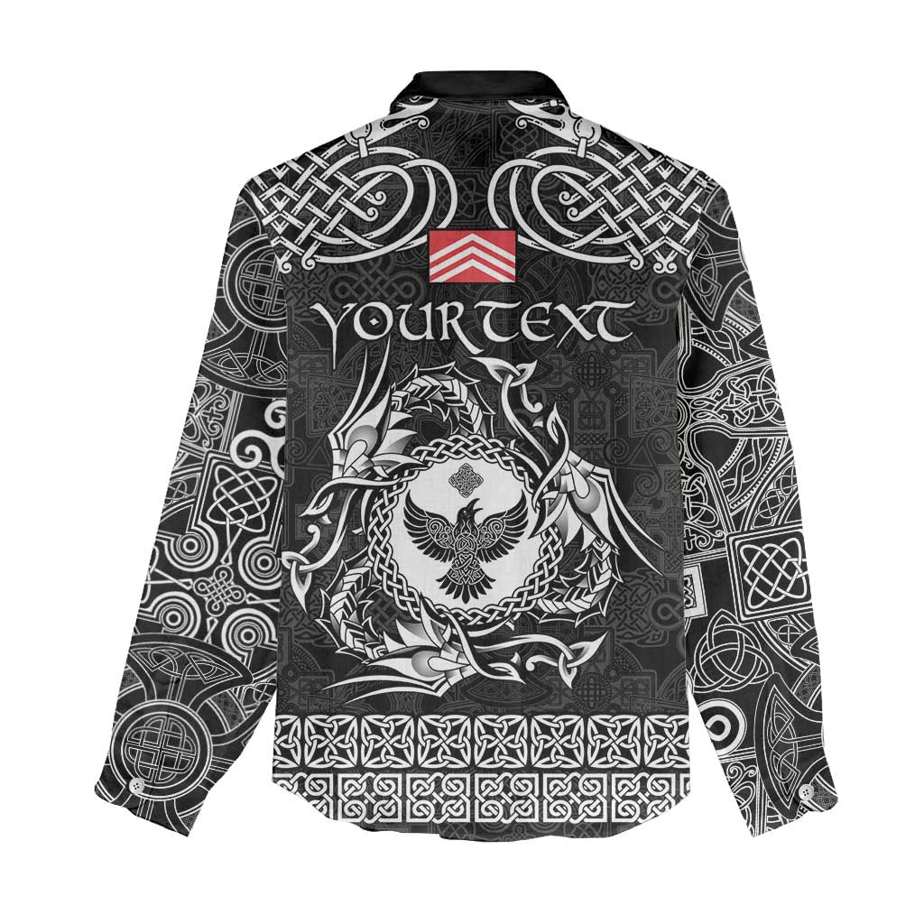 Personalized Glamorgan Morgannwg Women Casual Shirt Black Raven Celtic-inspired - Wonder Print Shop