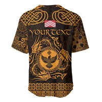 Personalized Glamorgan Morgannwg Baseball Jersey Gold Raven Celtic-inspired - Wonder Print Shop