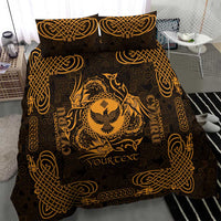 Personalized Glamorgan Morgannwg Bedding Set Gold Raven Celtic-inspired - Wonder Print Shop