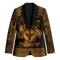 Personalized Glamorgan Morgannwg Blazer Gold Raven Celtic-inspired - Wonder Print Shop