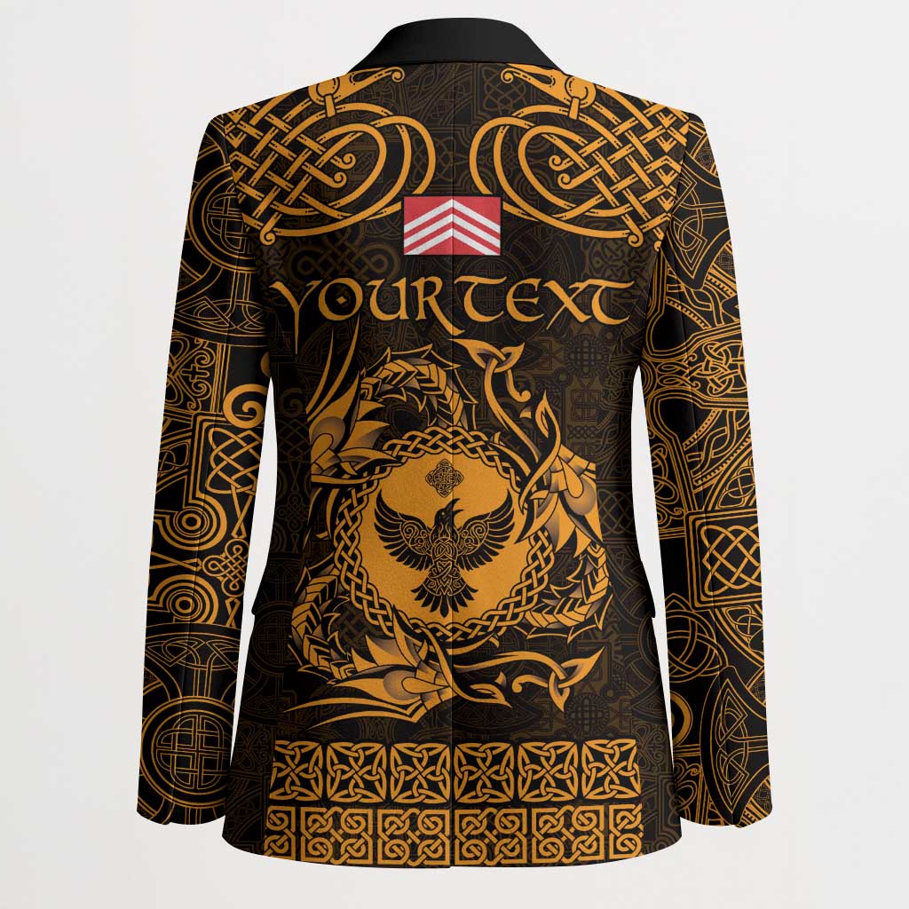 Personalized Glamorgan Morgannwg Blazer Gold Raven Celtic-inspired - Wonder Print Shop