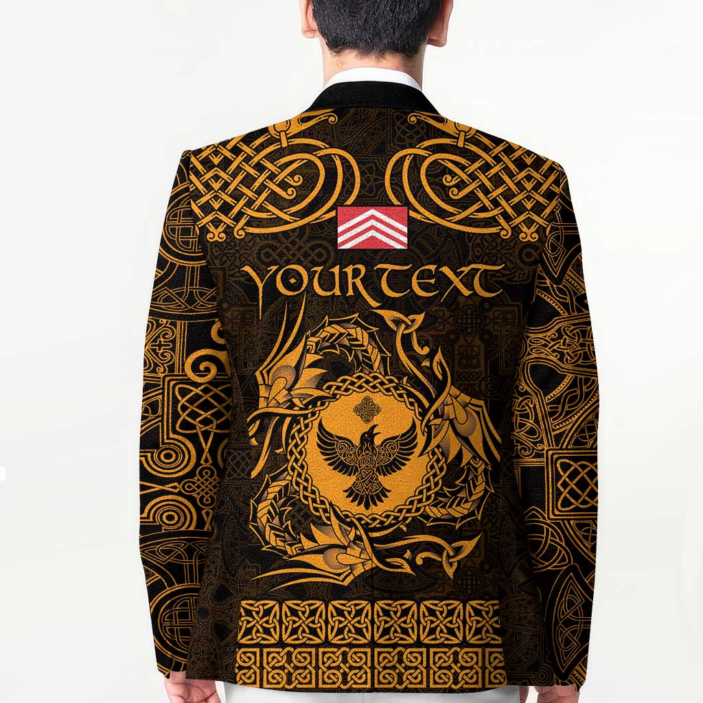 Personalized Glamorgan Morgannwg Blazer Gold Raven Celtic-inspired - Wonder Print Shop