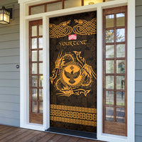 Personalized Glamorgan Morgannwg Door Cover Gold Raven Celtic-inspired - Wonder Print Shop