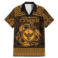 Personalized Glamorgan Morgannwg Family Matching Mermaid Dress and Hawaiian Shirt Gold Raven Celtic-inspired - Wonder Print Shop