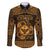 Personalized Glamorgan Morgannwg Family Matching Off The Shoulder Long Sleeve Dress and Hawaiian Shirt Gold Raven Celtic-inspired - Wonder Print Shop