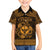 Personalized Glamorgan Morgannwg Family Matching Off The Shoulder Long Sleeve Dress and Hawaiian Shirt Gold Raven Celtic-inspired - Wonder Print Shop