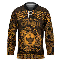 Personalized Glamorgan Morgannwg Hockey Jersey Gold Raven Celtic-inspired - Wonder Print Shop