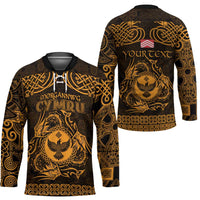 Personalized Glamorgan Morgannwg Hockey Jersey Gold Raven Celtic-inspired - Wonder Print Shop