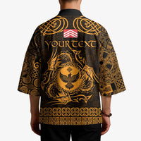 Personalized Glamorgan Morgannwg Kimono Gold Raven Celtic-inspired - Wonder Print Shop