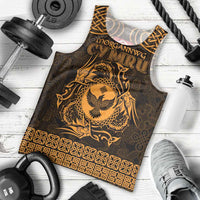 Personalized Glamorgan Morgannwg Men Tank Top Gold Raven Celtic-inspired - Wonder Print Shop