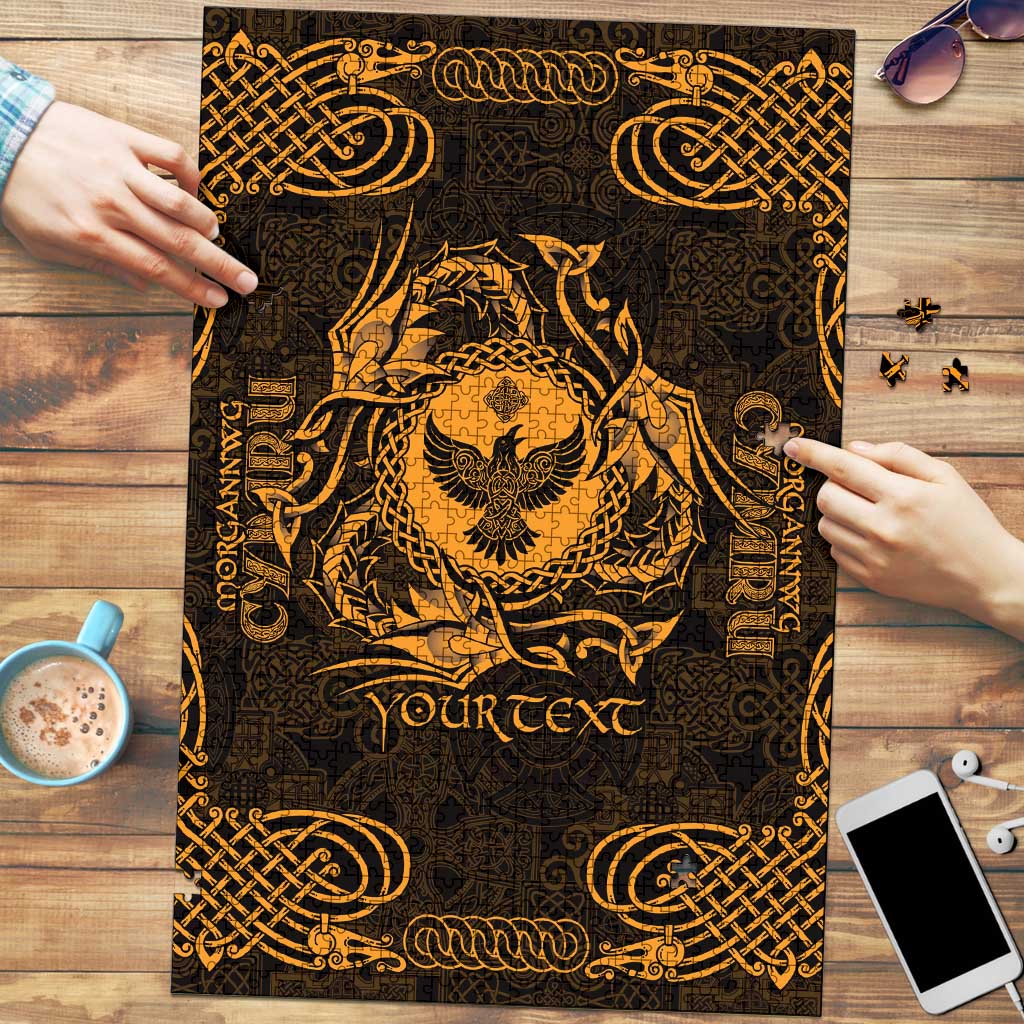 Personalized Glamorgan Morgannwg Puzzle Gold Raven Celtic-inspired - Wonder Print Shop