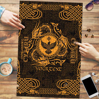 Personalized Glamorgan Morgannwg Puzzle Gold Raven Celtic-inspired - Wonder Print Shop