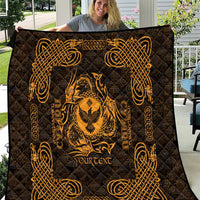 Personalized Glamorgan Morgannwg Quilt Gold Raven Celtic-inspired - Wonder Print Shop