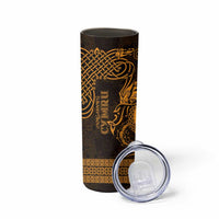 Personalized Glamorgan Morgannwg Skinny Tumbler Gold Raven Celtic-inspired - Wonder Print Shop