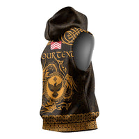 Personalized Glamorgan Morgannwg Sleeveless Hoodie Gold Raven Celtic-inspired - Wonder Print Shop