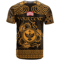 Personalized Glamorgan Morgannwg T Shirt Gold Raven Celtic-inspired - Wonder Print Shop