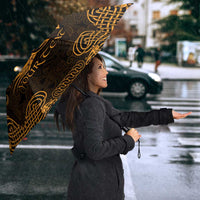 Personalized Glamorgan Morgannwg Umbrella Gold Raven Celtic-inspired - Wonder Print Shop