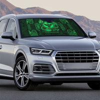 Personalized Glamorgan Morgannwg Auto Sun Shade Green Raven Celtic-inspired - Wonder Print Shop