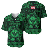 Personalized Glamorgan Morgannwg Baseball Jersey Green Raven Celtic-inspired - Wonder Print Shop
