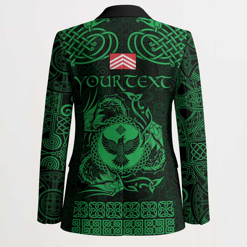 Personalized Glamorgan Morgannwg Blazer Green Raven Celtic-inspired - Wonder Print Shop