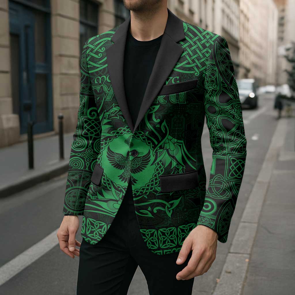 Personalized Glamorgan Morgannwg Blazer Green Raven Celtic-inspired - Wonder Print Shop