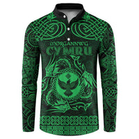 Personalized Glamorgan Morgannwg Button Sweatshirt Green Raven Celtic-inspired - Wonder Print Shop