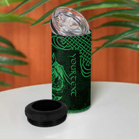 Personalized Glamorgan Morgannwg 4 in 1 Can Cooler Tumbler Green Raven Celtic-inspired - Wonder Print Shop