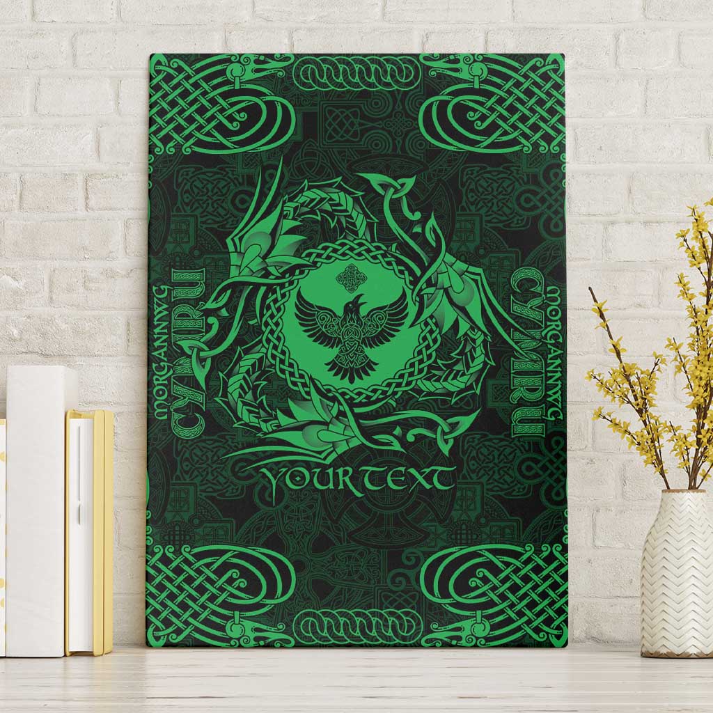 Personalized Glamorgan Morgannwg Canvas Wall Art Green Raven Celtic-inspired - Wonder Print Shop