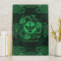 Personalized Glamorgan Morgannwg Canvas Wall Art Green Raven Celtic-inspired - Wonder Print Shop