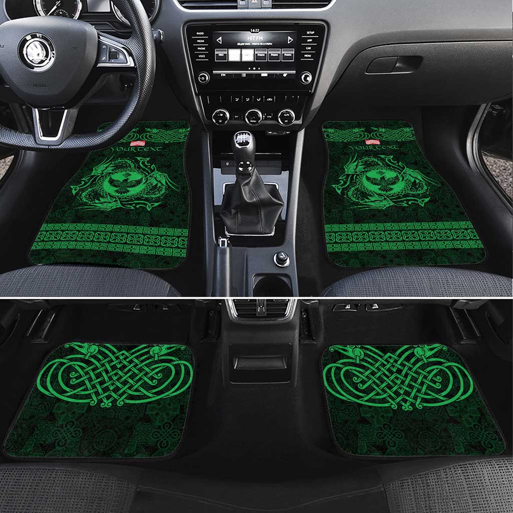 Personalized Glamorgan Morgannwg Car Mats Green Raven Celtic-inspired - Wonder Print Shop