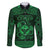 Personalized Glamorgan Morgannwg Family Matching Long Sleeve Bodycon Dress and Hawaiian Shirt Green Raven Celtic-inspired - Wonder Print Shop