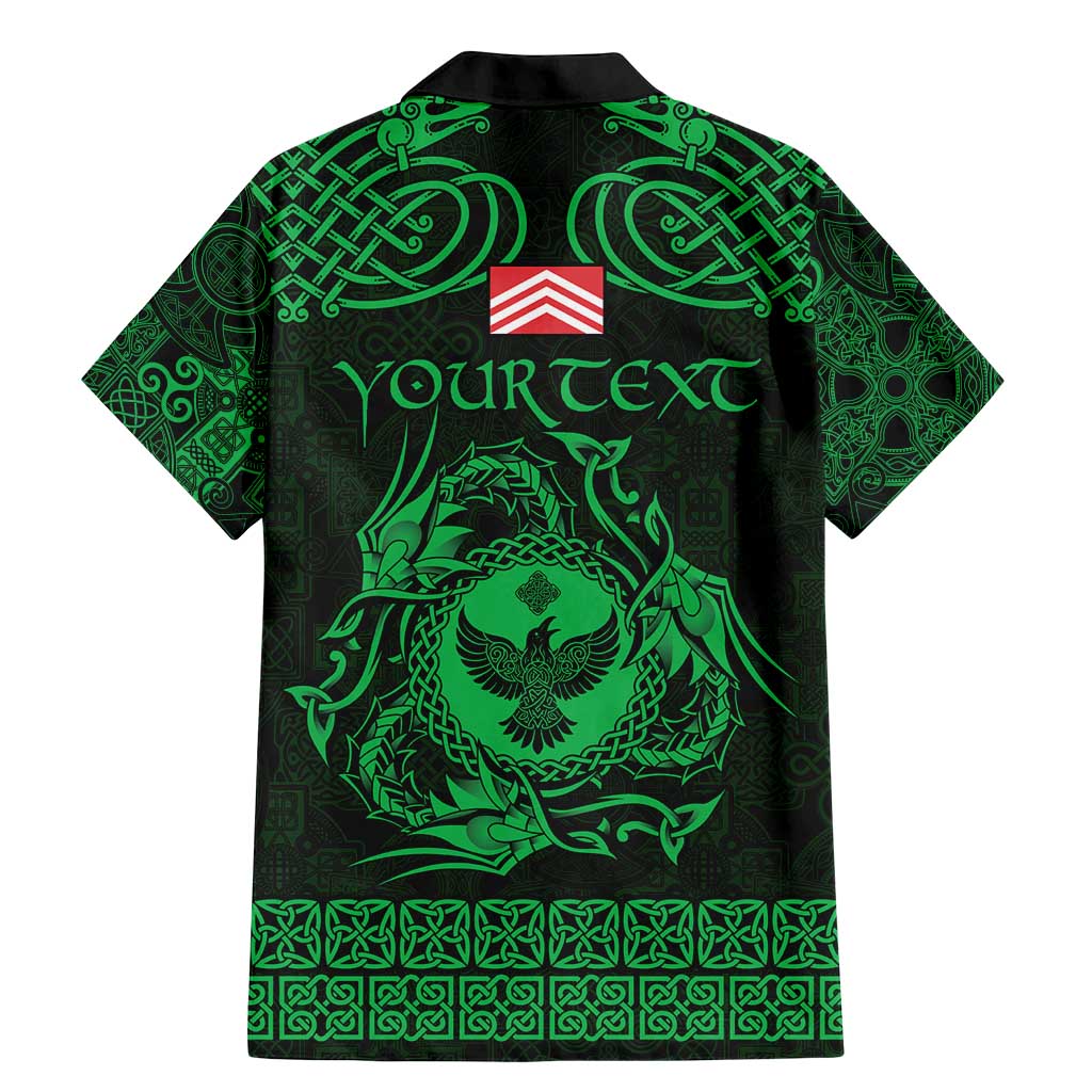 Personalized Glamorgan Morgannwg Family Matching Mermaid Dress and Hawaiian Shirt Green Raven Celtic-inspired - Wonder Print Shop