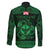 Personalized Glamorgan Morgannwg Family Matching Off The Shoulder Long Sleeve Dress and Hawaiian Shirt Green Raven Celtic-inspired - Wonder Print Shop