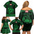 Personalized Glamorgan Morgannwg Family Matching Off Shoulder Short Dress and Hawaiian Shirt Green Raven Celtic-inspired - Wonder Print Shop
