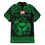 Personalized Glamorgan Morgannwg Family Matching Off Shoulder Short Dress and Hawaiian Shirt Green Raven Celtic-inspired - Wonder Print Shop