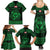 Personalized Glamorgan Morgannwg Family Matching Summer Maxi Dress and Hawaiian Shirt Green Raven Celtic-inspired - Wonder Print Shop