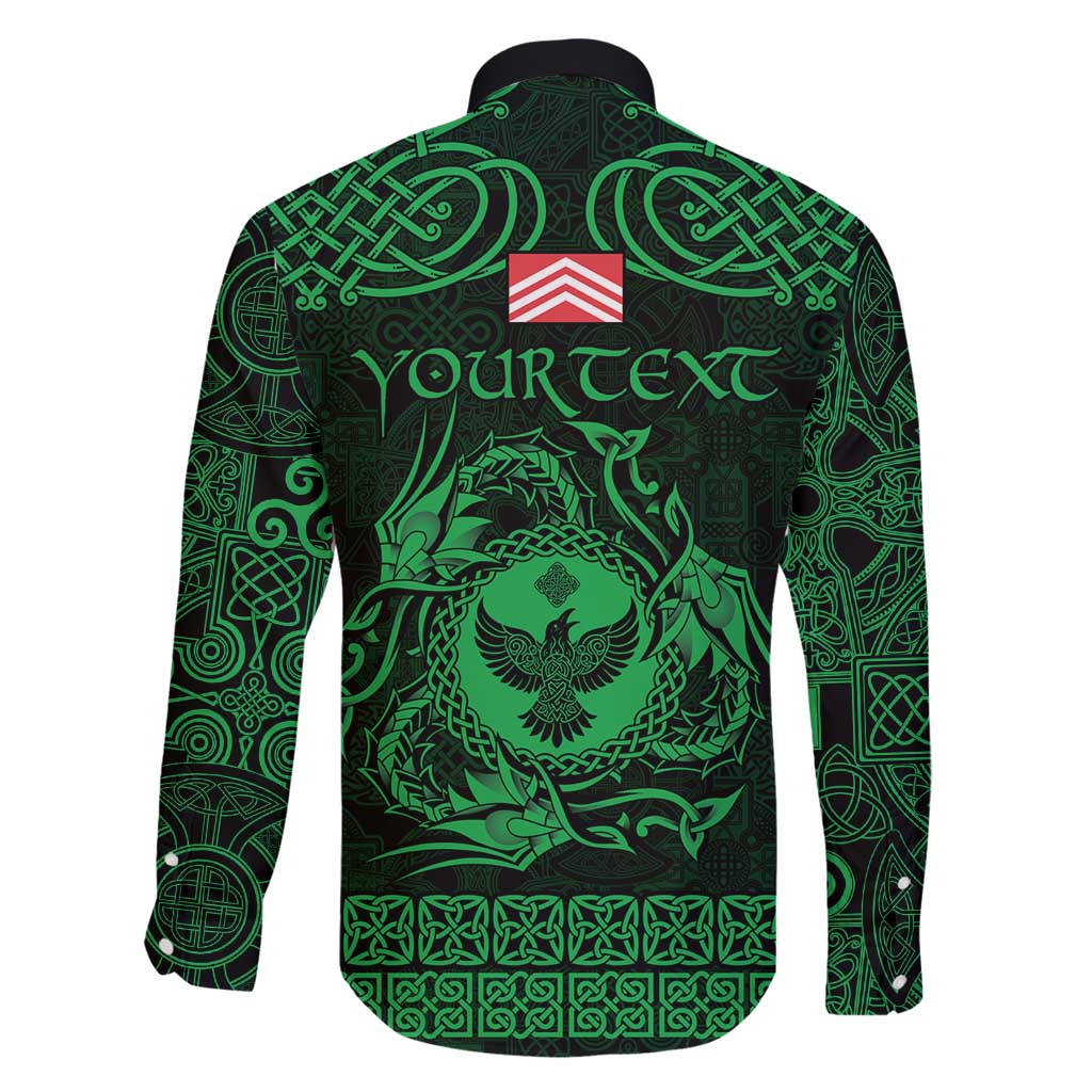 Personalized Glamorgan Morgannwg Family Matching Tank Maxi Dress and Hawaiian Shirt Green Raven Celtic-inspired - Wonder Print Shop
