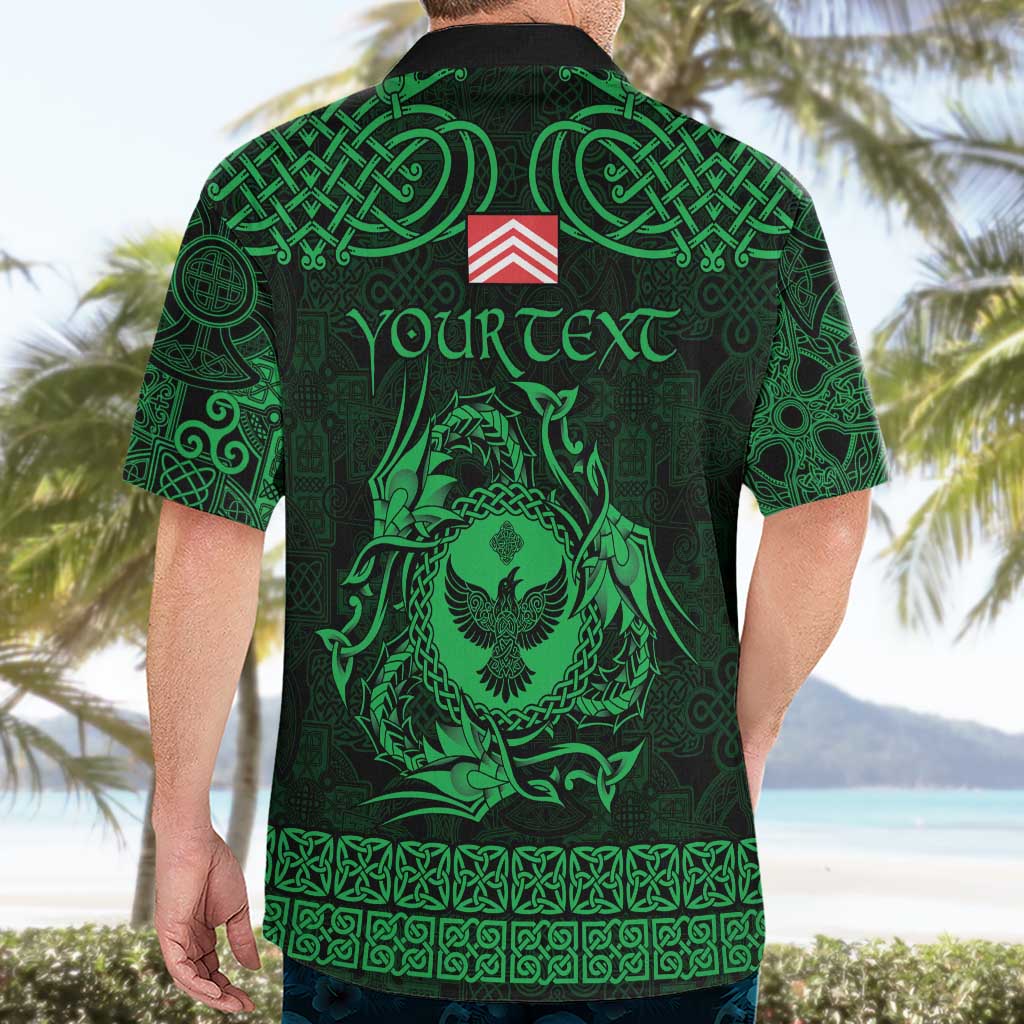 Personalized Glamorgan Morgannwg Hawaiian Shirt Green Raven Celtic-inspired - Wonder Print Shop