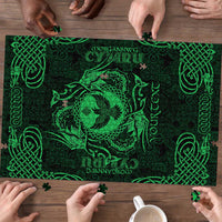 Personalized Glamorgan Morgannwg Puzzle Green Raven Celtic-inspired - Wonder Print Shop