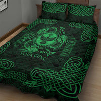 Personalized Glamorgan Morgannwg Quilt Bed Set Green Raven Celtic-inspired - Wonder Print Shop