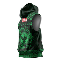 Personalized Glamorgan Morgannwg Sleeveless Hoodie Green Raven Celtic-inspired - Wonder Print Shop