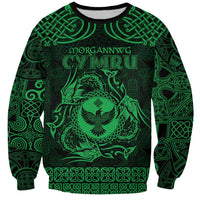 Personalized Glamorgan Morgannwg Sweatshirt Green Raven Celtic-inspired - Wonder Print Shop