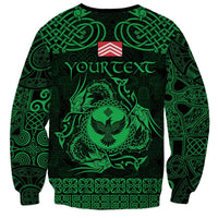 Personalized Glamorgan Morgannwg Sweatshirt Green Raven Celtic-inspired - Wonder Print Shop