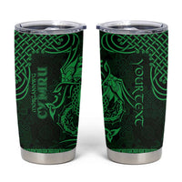 Personalized Glamorgan Morgannwg Tumbler Cup Green Raven Celtic-inspired - Wonder Print Shop