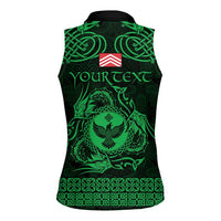 Personalized Glamorgan Morgannwg Women Sleeveless Polo Shirt Green Raven Celtic-inspired - Wonder Print Shop