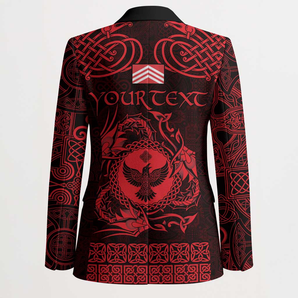 Personalized Glamorgan Morgannwg Blazer Red Raven Celtic-inspired - Wonder Print Shop