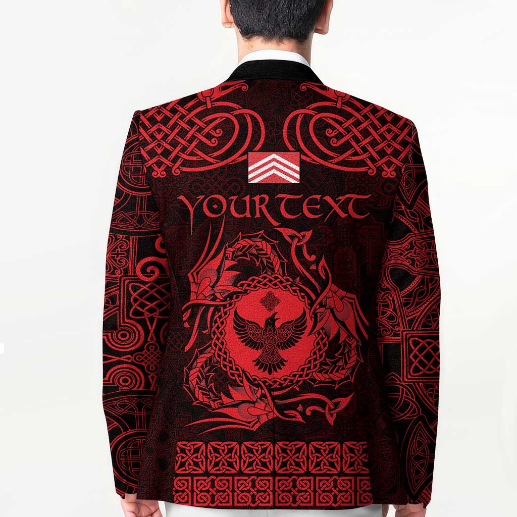Personalized Glamorgan Morgannwg Blazer Red Raven Celtic-inspired - Wonder Print Shop