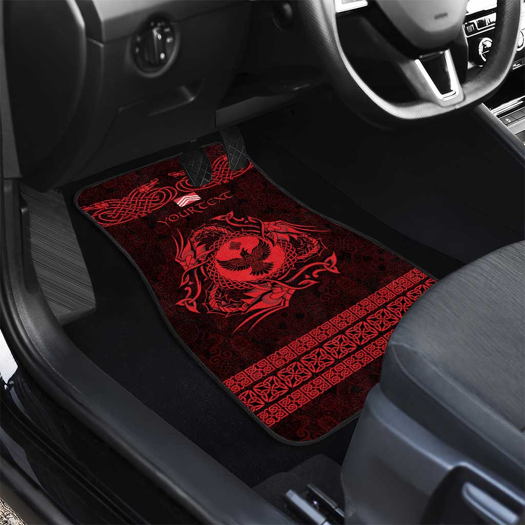 Personalized Glamorgan Morgannwg Car Mats Red Raven Celtic-inspired - Wonder Print Shop